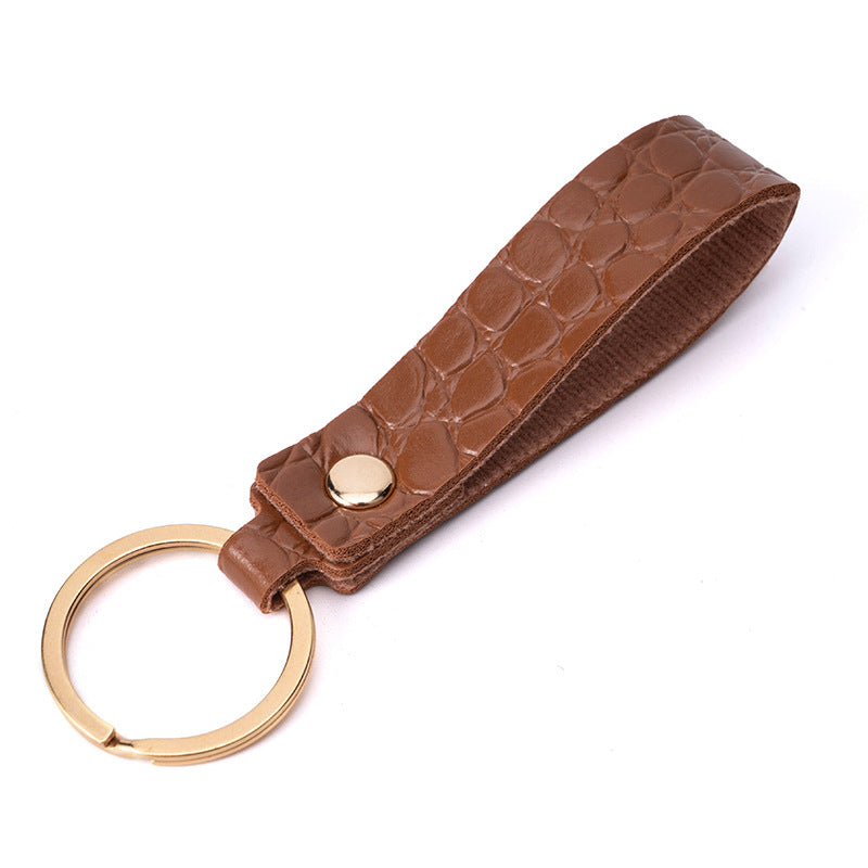 Wholesale Crocodile Pattern Leather Car Keychain
